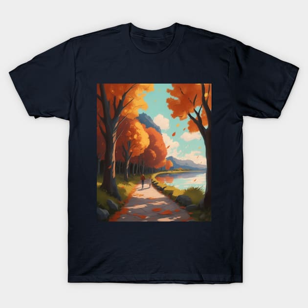 Autumn - Impressionism Morning T-Shirt by AnimeVision